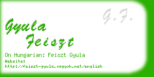 gyula feiszt business card